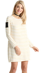 Load image into Gallery viewer, ivory mustard stripe