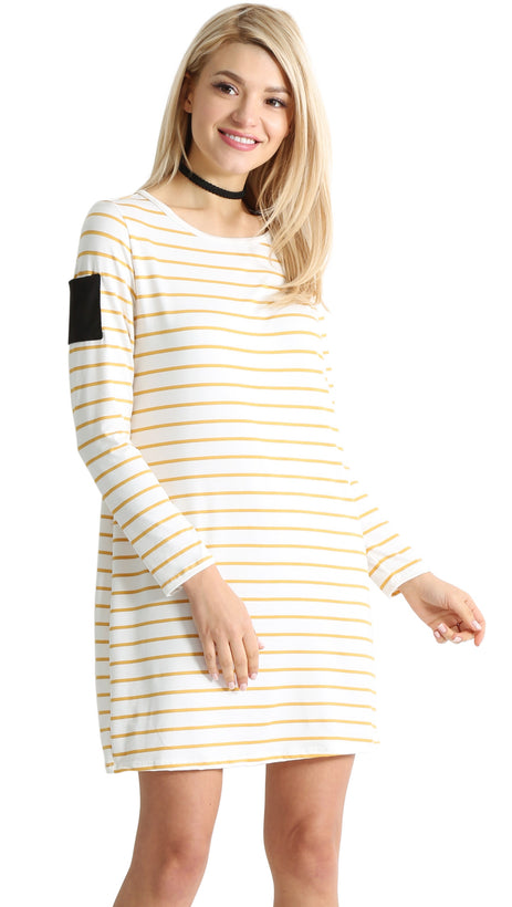 ivory mustard stripe