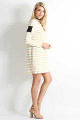 Load image into Gallery viewer, ivory mustard stripe