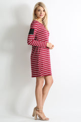 Load image into Gallery viewer, burgundy ivory stripe