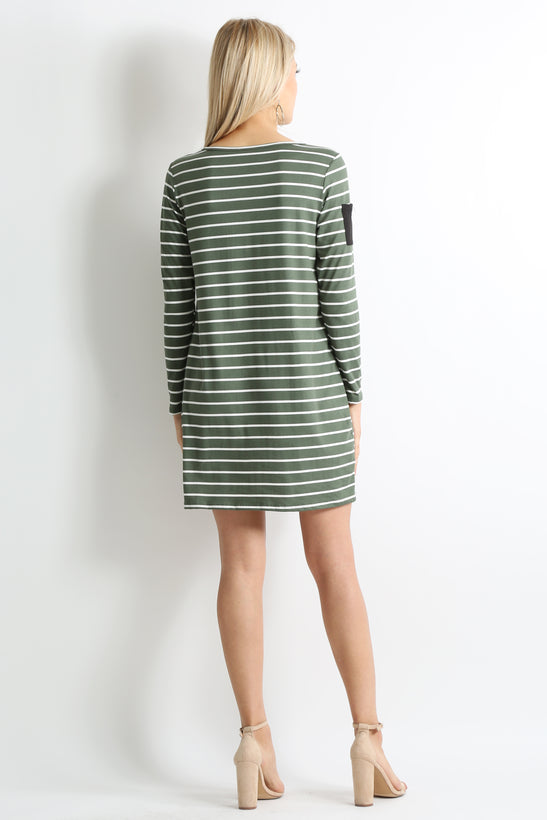 green ivory stripe