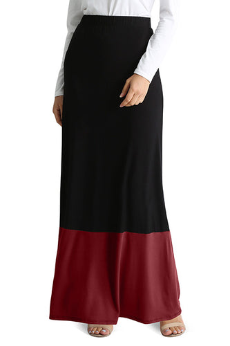 Contrasting Comfort Maxi Skirt
