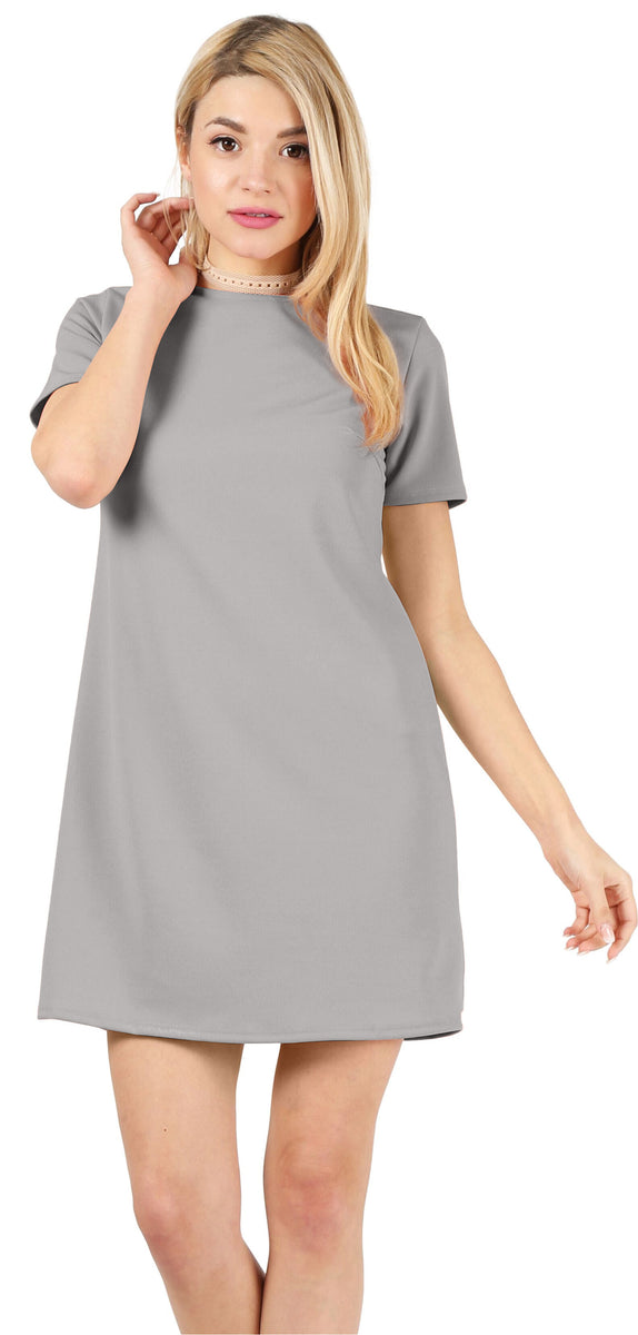 women's h&m dress London Times Dresses Sheath with Draping and Bow and Twist Detail at Neck Black/White at Amazon Women's Clothing store perfect for your UK summer wardrobe. THML Sienna Short Sleeve Shift