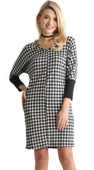 Load image into Gallery viewer, black tan plaid / black sleeve