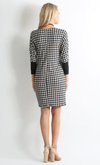 Load image into Gallery viewer, black tan plaid / black sleeve