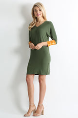 Load image into Gallery viewer, olive / mustard plaid sleeve