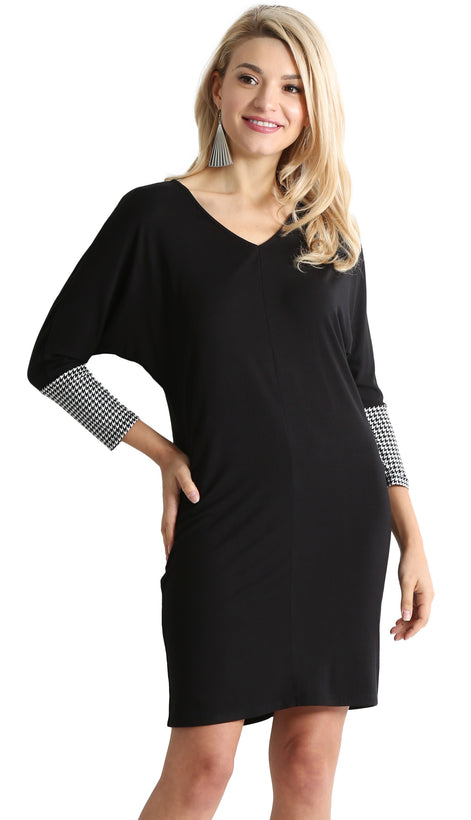 Daringly Dolman Contrast Dress