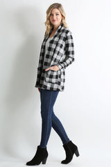 Load image into Gallery viewer, black - heather grey plaid