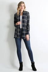 Load image into Gallery viewer, navy - black plaid