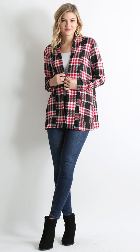 black - red plaid