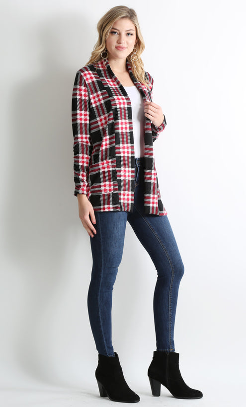 black - red plaid