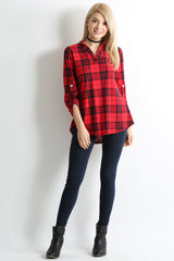 Load image into Gallery viewer, red black plaid