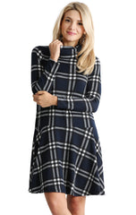 Load image into Gallery viewer, navy - black plaid