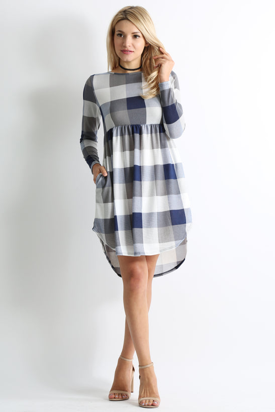 navy plaid