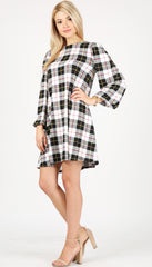 Load image into Gallery viewer, black ivory plaid