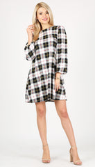 Load image into Gallery viewer, black ivory plaid