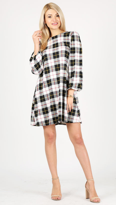 black ivory plaid