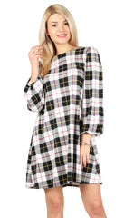 Load image into Gallery viewer, black ivory plaid