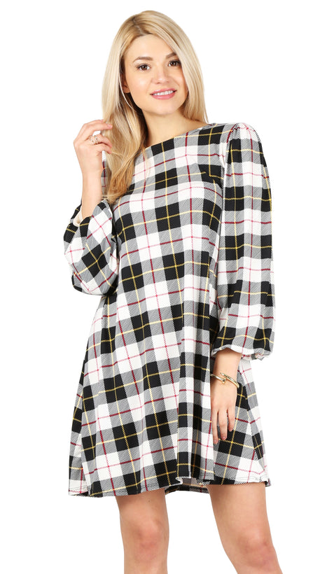 black ivory plaid
