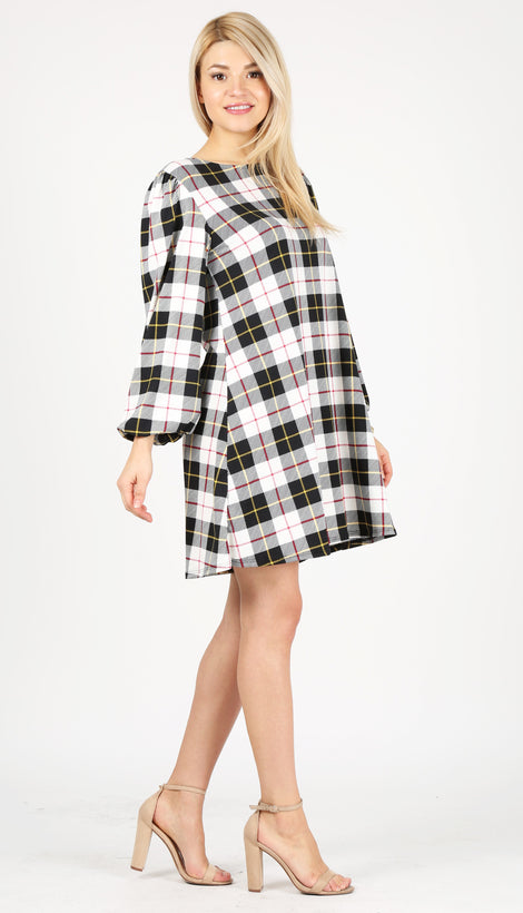black ivory plaid