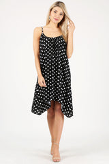 Load image into Gallery viewer, blck/whte polka dot print