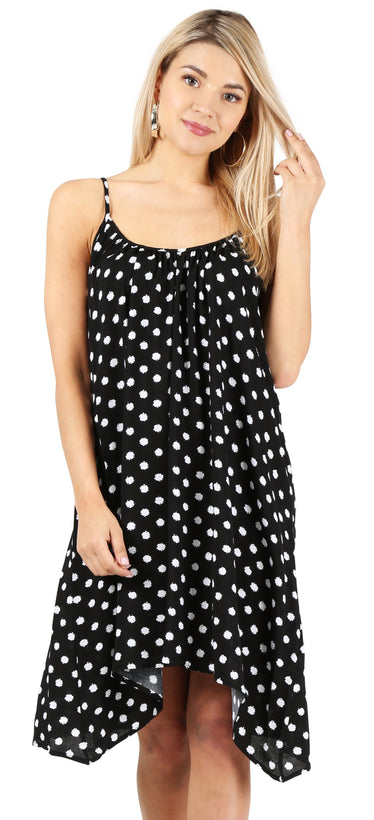 blck/whte polka dot print