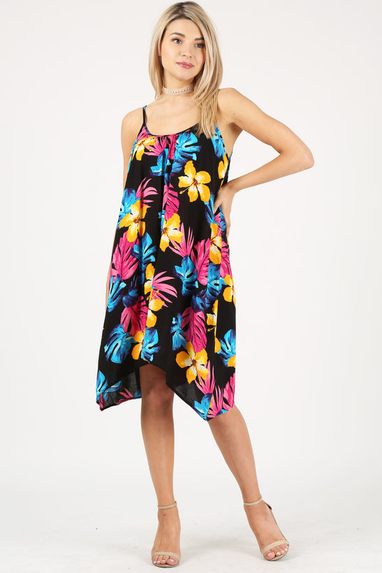 black mustard floral print