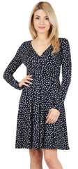 Load image into Gallery viewer, navy white polka dot