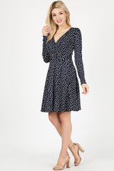 Load image into Gallery viewer, navy white polka dot