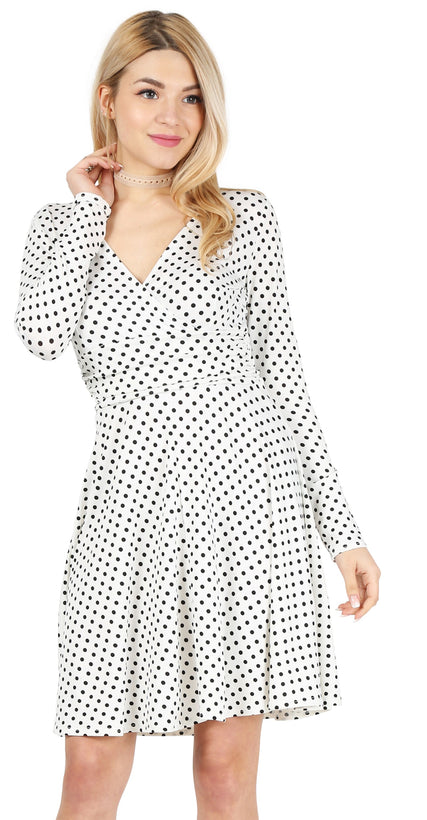 black ivory polka dot