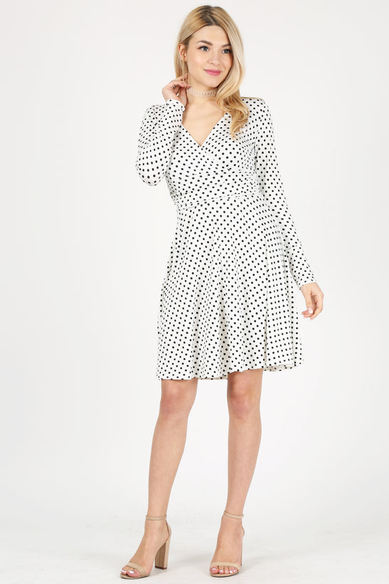 black ivory polka dot