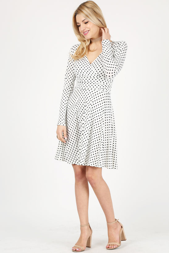 black ivory polka dot