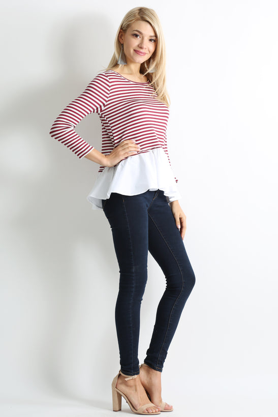 Share the Stripes Ruffle Top