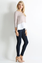 Load image into Gallery viewer, Share the Stripes Ruffle Top