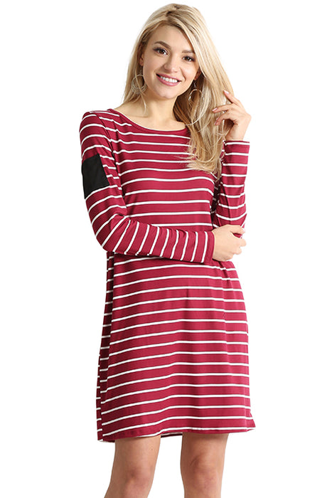 Stripe Sleeve Pocket Dress