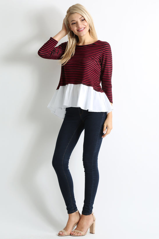 Share the Stripes Ruffle Top