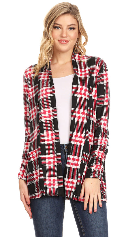 black - red plaid