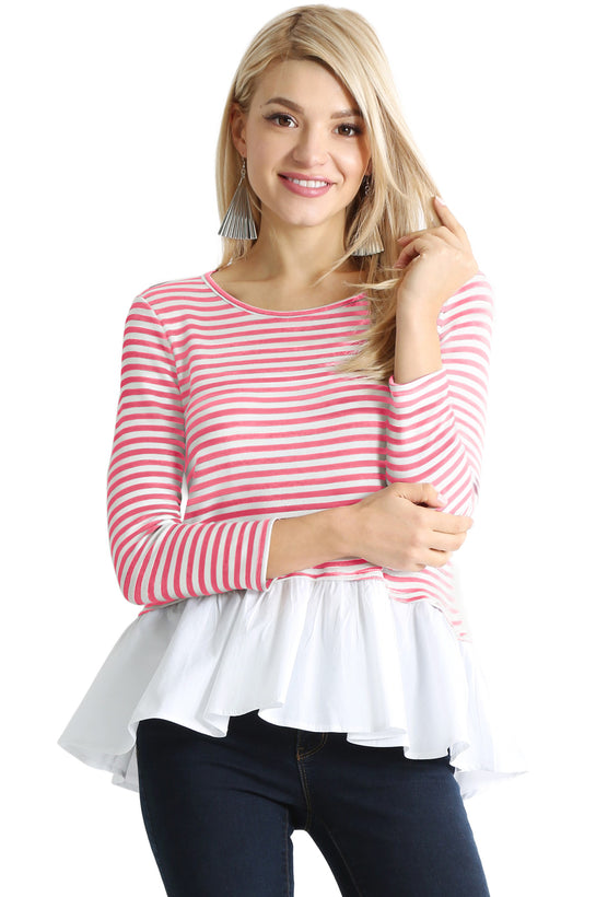 coral ivory stripe