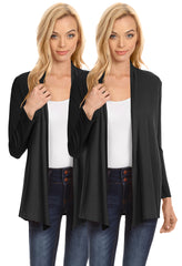 Load image into Gallery viewer, Womens Open Drape Cardigan Reg and Plus Size Cardigan Sweater Long Sleeves - USA