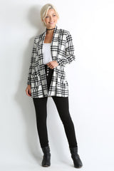 Load image into Gallery viewer, ivory - black plaid