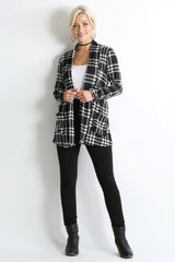 Load image into Gallery viewer, black - ivory plaid