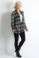 Load image into Gallery viewer, black - ivory plaid