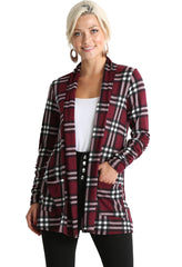 Load image into Gallery viewer, burgundy - ivory plaid