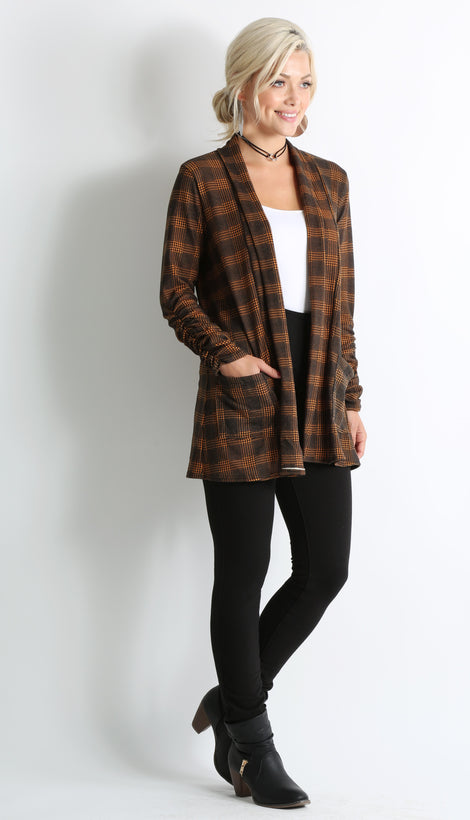 gold - black plaid