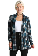 Load image into Gallery viewer, teal - ivory plaid
