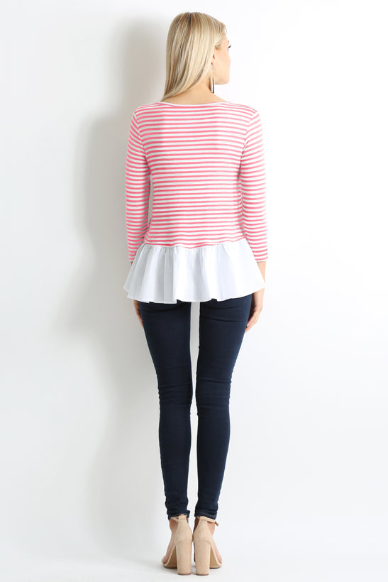 coral ivory stripe