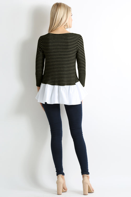 olive black stripe