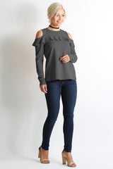 Load image into Gallery viewer, Flash the Shoulders Frill Top