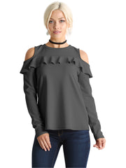 Load image into Gallery viewer, Flash the Shoulders Frill Top