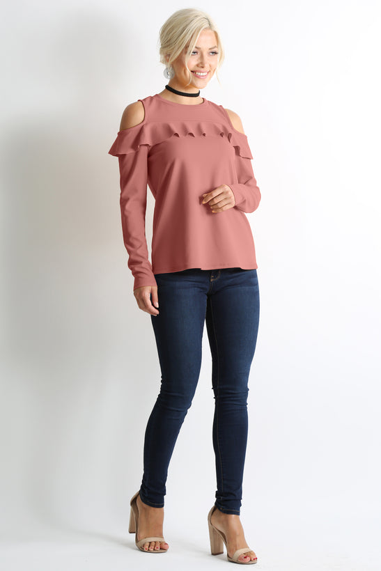 Flash the Shoulders Frill Top